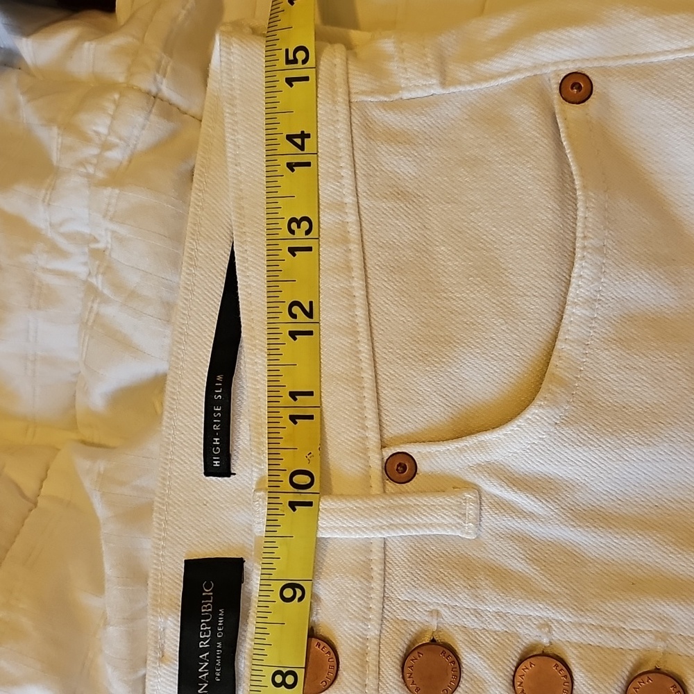 Banana Republic White High-Waisted Jeans - Picture 8 of 11